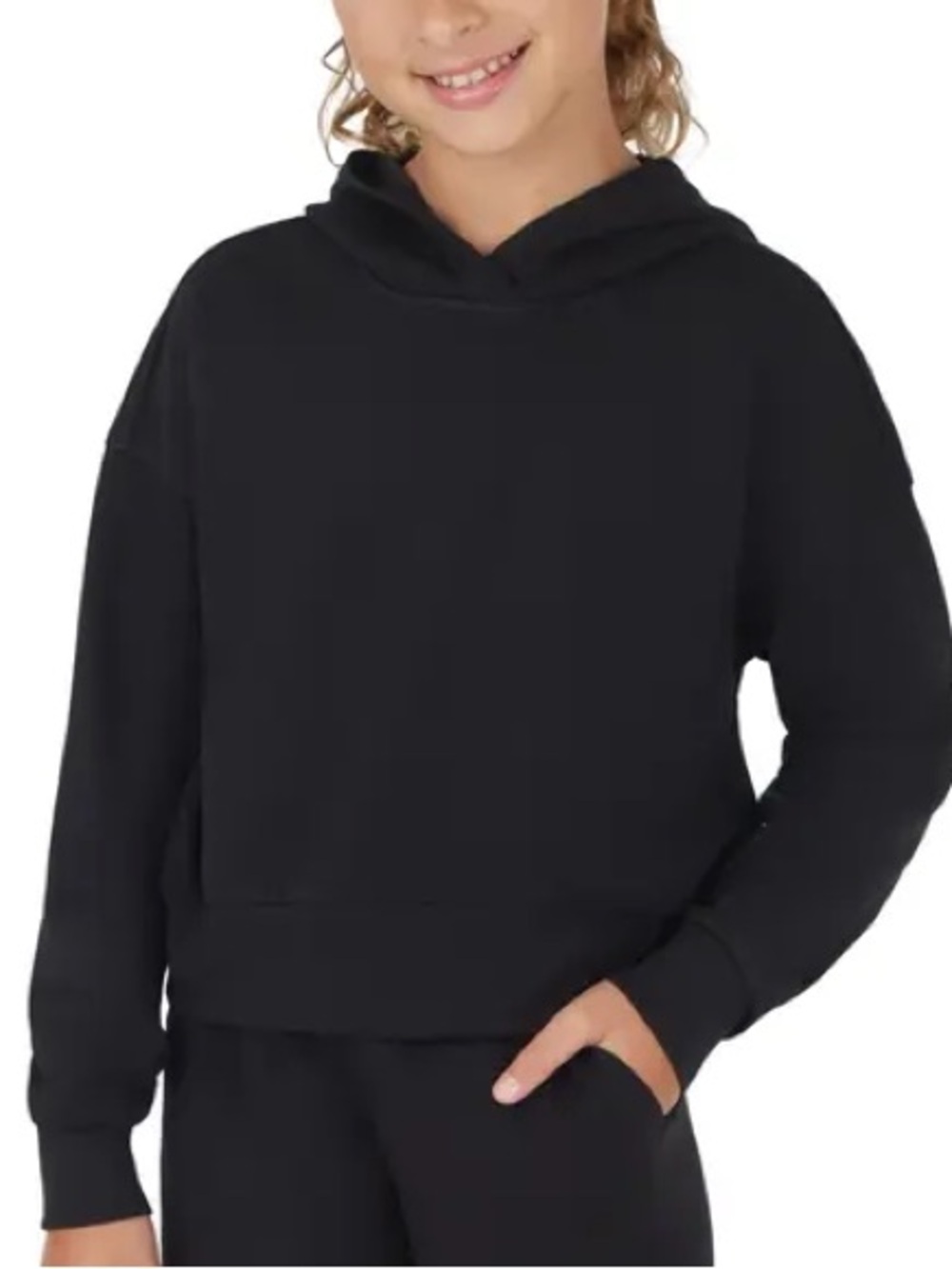 90 Degree by Reflex Girls SCUBA Elise Hoodie - Black - Medium (10)